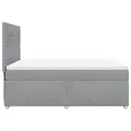 cadre de lit avec matelas Gris clair 160x200cm Tissu