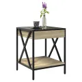 Table basse avec LED Infinity chêne sonoma 40x40x49 cm