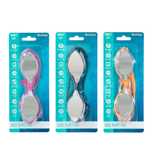 Bestway Occhialini da Nuoto per Bambini con Cinturino in Silicone, Col