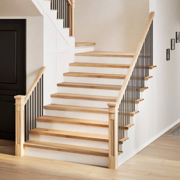 Marches d'escalier 20 pcs non traité bois de chêne massif