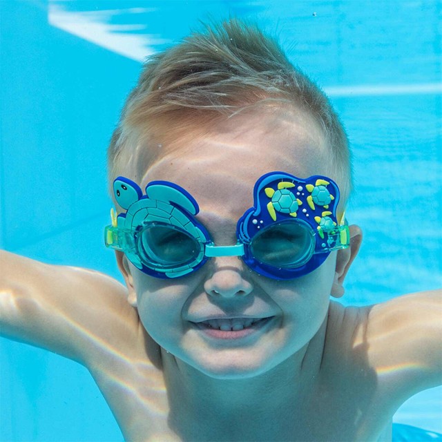 Bestway Lunettes de Natation Enfant Sangle en Silicone Ensemble 3 Pcs