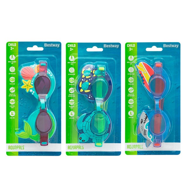 Bestway Kinderzwembril Siliconenband Set 3 Stuks +3 Jaar Strand en Zwe