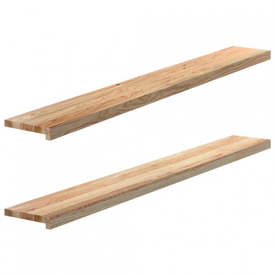 Appuis de fenêtre 2 pcs non traité 160x20x2cm bois chêne massif