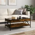 Table basse avec LED Infinity chêne fumé 90x50x38 cm