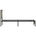Cadre de lit en métal sans matelas chêne sonoma 100x200 cm