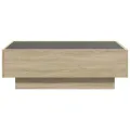 Table basse avec LED chêne sonoma 90x50x30 cm bois d'ingénierie