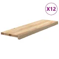 Marches d'escalier 12pcs non traité 90x30x2cm bois chêne massif
