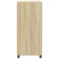 Armoire à roulettes chêne sonoma 55x40x91 cm bois d'ingénierie