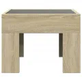Table basse avec LED infini chêne sonoma 40x40x30 cm