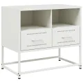 Meuble TV blanc 68x39x60,5 cm acier