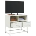 Meuble TV blanc 68x39x60,5 cm acier