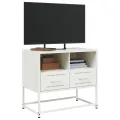 Meuble TV blanc 68x39x60,5 cm acier
