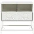 Meuble TV blanc 68x39x60,5 cm acier