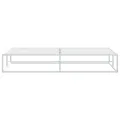 Cadre de lit sans matelas blanc 200x200 cm métal