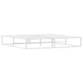 Cadre de lit sans matelas blanc 200x200 cm métal