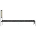 Cadre de lit en métal sans matelas chêne sonoma 90x200 cm