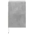 Meubles TV muraux et lumières LED 2 pcs gris béton 41x31x45 cm