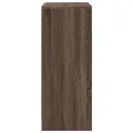 Buffet avec LED chêne marron 77x34x85 cm bois d'ingénierie