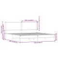 Cadre de lit en métal sans matelas chêne sonoma 160x200 cm