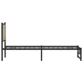 Cadre de lit en métal sans matelas chêne sonoma 107x203 cm