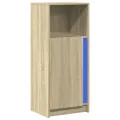 Buffet avec LED chêne sonoma 42,5x34x100 cm bois d'ingénierie