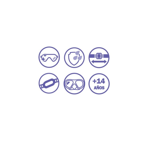 Bestway Masque de Plongée Enfant Sangle Anatomique Couleur Assortie +