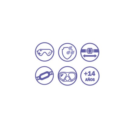 Bestway Masque de Plongée Enfant Sangle Anatomique Couleur Assortie +