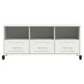 Meuble TV blanc 100,5x39x43,5 cm acier