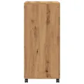 Armoire à roulettes chêne artisanal 55x40x91 cm bois ingénierie