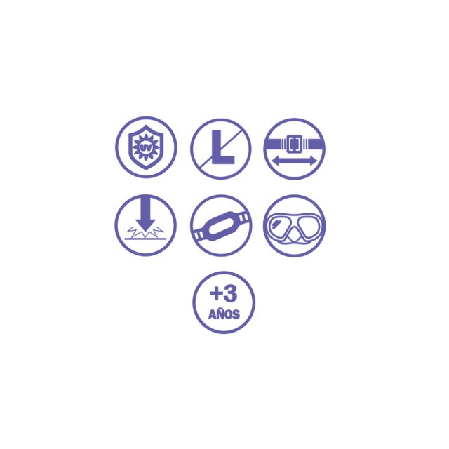 Bestway Mascara Buceo Adulto Vidrio Templado Color Surtido Correa Sili