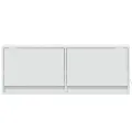 Meuble TV mural avec lumières LED blanc 100x31x35 cm