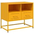 Meuble TV jaune moutarde 68x39x60,5 cm acier