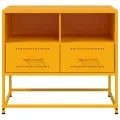 Meuble TV jaune moutarde 68x39x60,5 cm acier