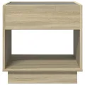 Table basse avec LED infini chêne sonoma 50x50x50 cm