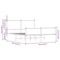 Cadre de lit en métal sans matelas chêne sonoma 150x200 cm