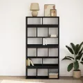 Bibliothèque noir 100x33x187,5 cm bois d'ingénierie