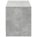 Meuble TV avec LED gris béton 140x34x40 cm bois d'ingénierie
