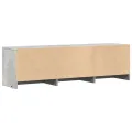 Meuble TV avec LED gris béton 140x34x40 cm bois d'ingénierie