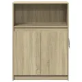 Buffet avec LED chêne sonoma 72x34x100 cm bois d'ingénierie