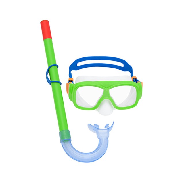Snorkel Goggles and Tube for Children Bestway Green Pink (1 Unit)