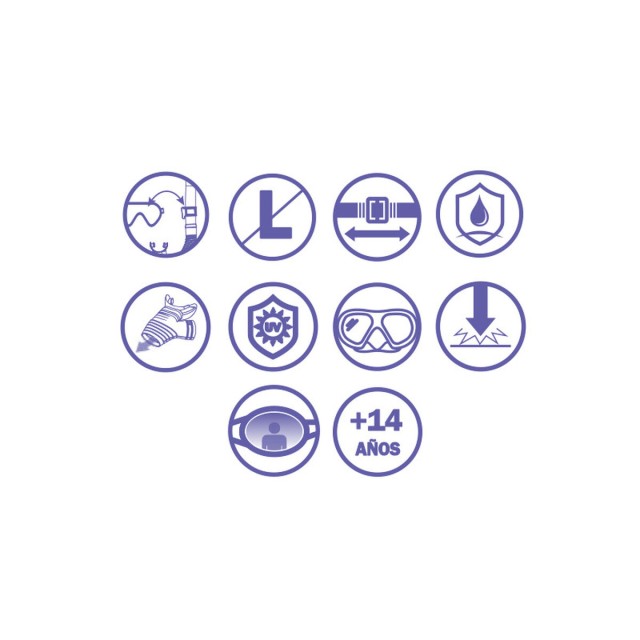 Bestway Set Maske und Schlauch Junior Anatomischer Riemen Farbmix +7 J