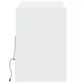 Meuble TV mural avec lumières LED blanc 130x31x45 cm