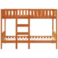 Lit superposé cire marron 80x200 cm bois de pin massif