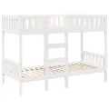 Lit superposé Blanc 80x200 cm Bois de pin massif