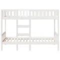 Lit superposé Blanc 80x200 cm Bois de pin massif