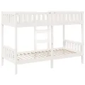 Lit superposé Blanc 80x200 cm Bois de pin massif