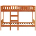 Lit superposé cire marron 75x190 cm bois de pin massif