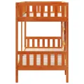 Lit superposé cire marron 75x190 cm bois de pin massif