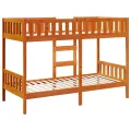 Lit superposé cire marron 75x190 cm bois de pin massif