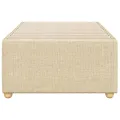 Cadre de lit sans matelas crème 90x200 cm tissu